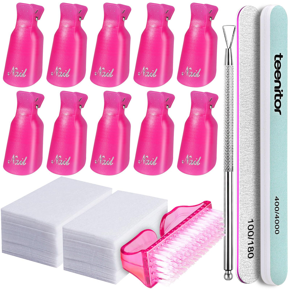 Teenitor kit quitar gel uñas clips: solución práctica para remover gel en casa
