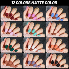 Teenitor matte nails 12-color set for durable, sophisticated finishes.