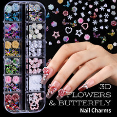 Teenitor flower and bow charms for playful nail designs