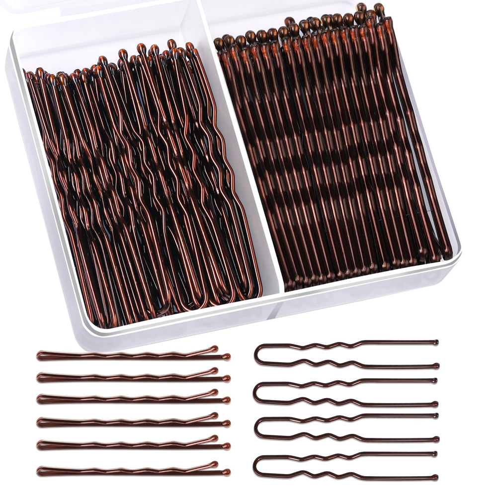 Teenitor horquillas marrones de 2 pulgadas en kit, ideal para peinados duraderos.