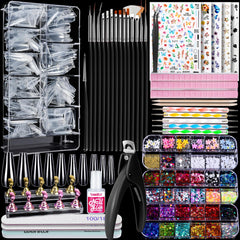Teenitor tips de uñas claras en forma coffin para acabado natural