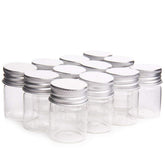 Teensery frascos de vidrio claro de 15 ml con tapa de aluminio, ideal para aceites