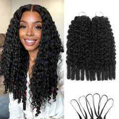 Tenkiss cabello ganchillo burmés rizado 18 pulgadas, aspecto natural y volumen favorecedor.