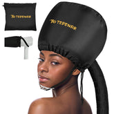 TEPENAR Bonete secador grande negro para un secado cómodo y rápido.