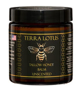 Bálsamo Terra Lotus de grasa de ternera con miel en envase de cuatro onzas para hidratación suave