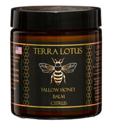 Terra Lotus balsamo sebo de res miel frasco: hidratacion suave para la piel.