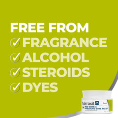Terrasil cream ingredients beeswax and shea butter for natural moisturization.