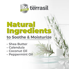 Terrasil Jabón Foliculitis: ingredientes como caléndula y coco para piel suave.