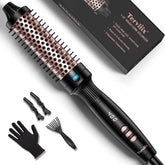 Terviiix cepillo térmico 1,25 pulgadas con cabeza redonda para volumen en raíces y rizos suaves
