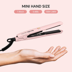 Terviiix mini plancha ideal para cabello corto y flequillo, acceso fácil a la raíz.