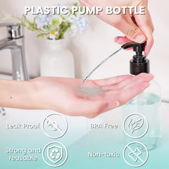Teyssor envase plástico transparente 500ml, reutilizable para champú o lociones.