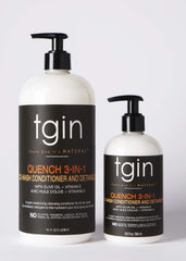 tgin Quench 3-en-1 co-wash, textura cremosa que suaviza y desenreda
