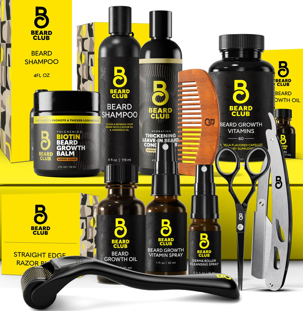 Dérma roller titane The Beard Club avec aiguilles pour barbe et cuir chevelu
