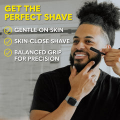 The Beard Club navaja plana con 10 hojas reemplazables para filo constante