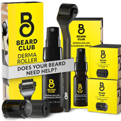The Beard Club Premium Derma Roller, cabezal preciso para cuidado de barba y piel.