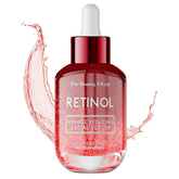 The Beauty Elixir Retinol Serum, botella elegante para renovación de la piel.