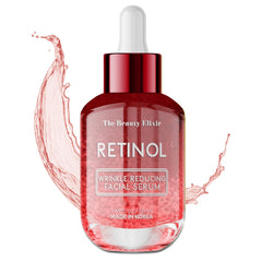 The Beauty Elixir Retinol Serum, botella elegante para renovación de la piel.