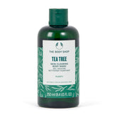 The Body Shop Tea Tree limpiador corporal, botella vertiendo, limpieza purificante para piel grasa