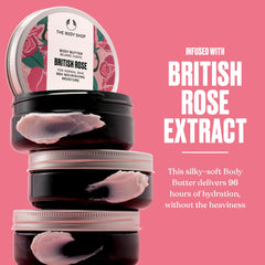 The Body Shop British Rose Body Butter textura cremosa y no grasa para piel normal