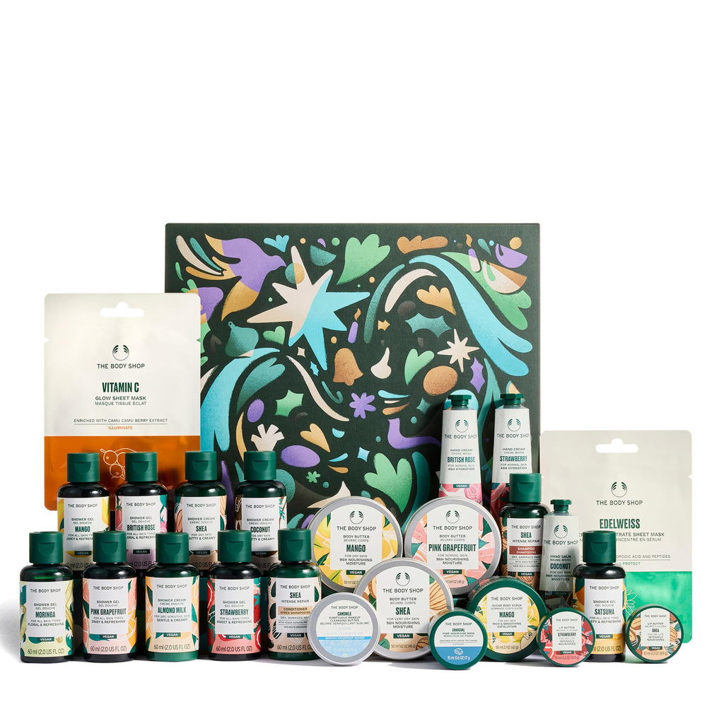 The Body Shop calendario adviento 24 piezas, ideal para iniciar rituales diarios de cuidado.