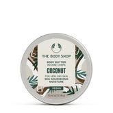 The Body Shop manteca corporal coco muestra textura cremosa para hidratación diaria