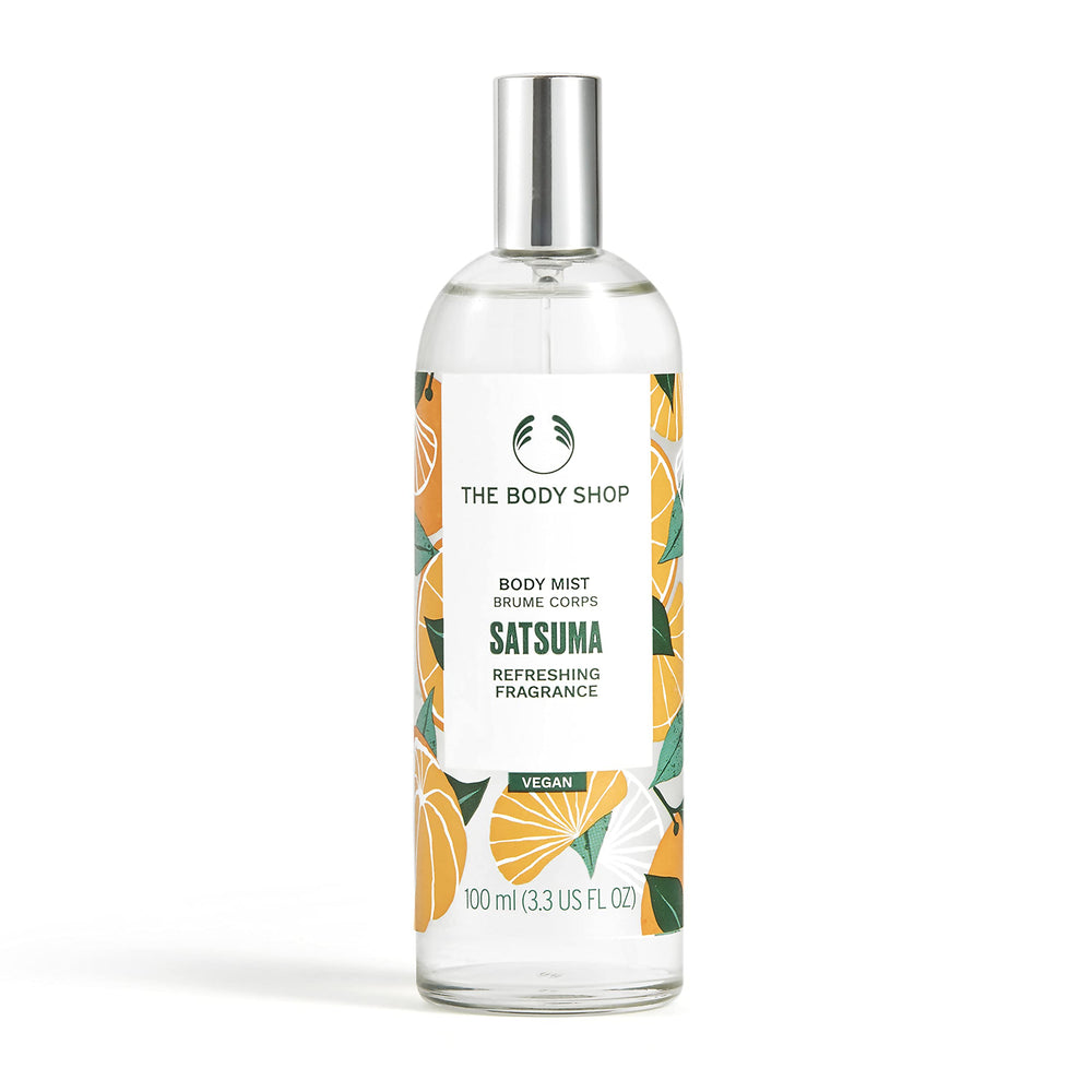 The Body Shop Satsuma Body Mist: botella con aroma cítrico para refrescar todo el cuerpo.