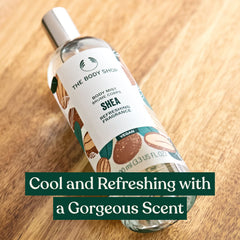The Body Shop aplicación suave en la piel, sensación refrescante sin residuo pegajoso.