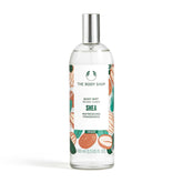 The Body Shop niebla corporal de karité, fragancia dulce de nuez para refrescar la piel.