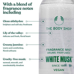 The Body Shop White Musk: envase reciclable para cuidar el planeta con cada vaporizacion.