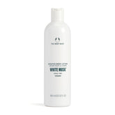 La loción White Musk de The Body Shop en botella para hidratación diaria