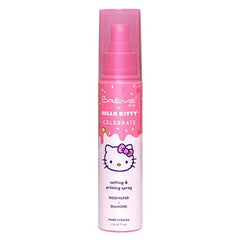 The Crème Shop Hello Kitty: botella spray prebase con rosas y diamantes para fijar el maquillaje