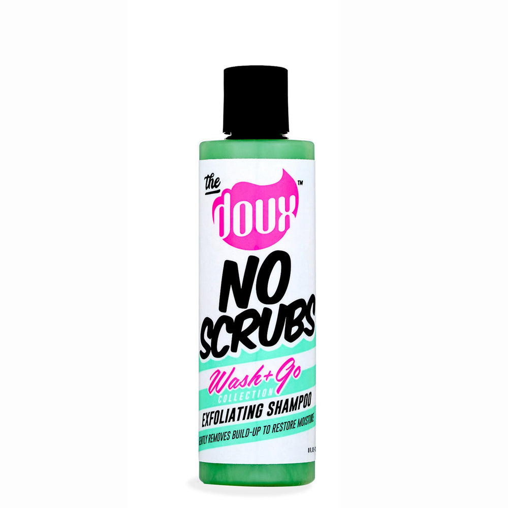 The Doux Champú Aclarante Exfoliante: bote para limpieza suave del cuero cabelludo.