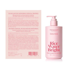 The Face Shop Rice Water Bright Essential Treatment, textura cremosa que facilita un peinado suave.