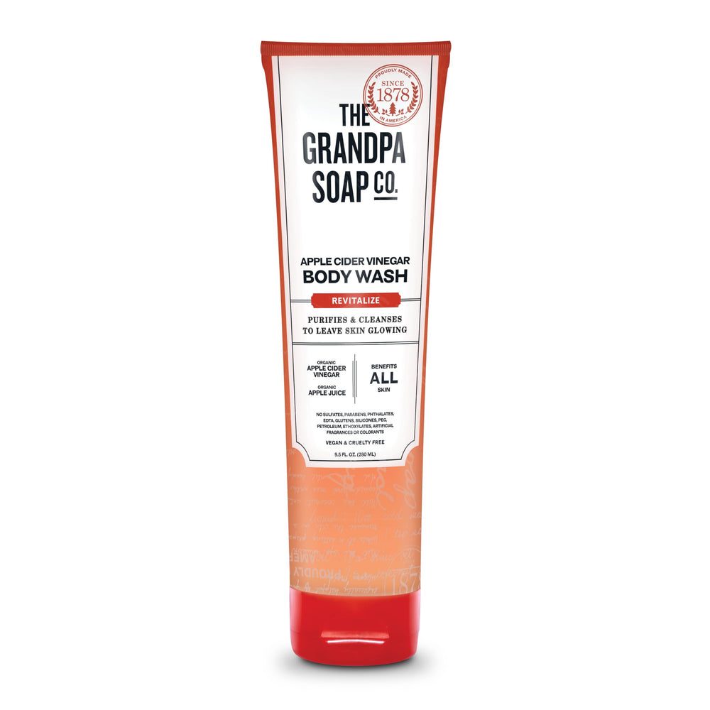 The Grandpa Soap Company botella de jabon corporal con vinagre sidra manzana para piel limpia