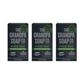 The Grandpa Soap Company jabon-barra pino-tar para cuidado diario de la piel.