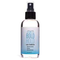 The Hair Diagram Bold Hold Lace Remover: botella frontal lista para eliminar adhesivo sin dañar el cabello.