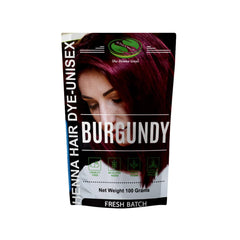 The Henna Guys Burgundy - botella de henna para color de cabello natural.