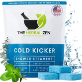 The Herbal Zen bombas de ducha Frío Kicker empaque elegante para regalo