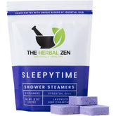 The Herbal Zen bombe-douche lavande, détente sensorielle rapide.