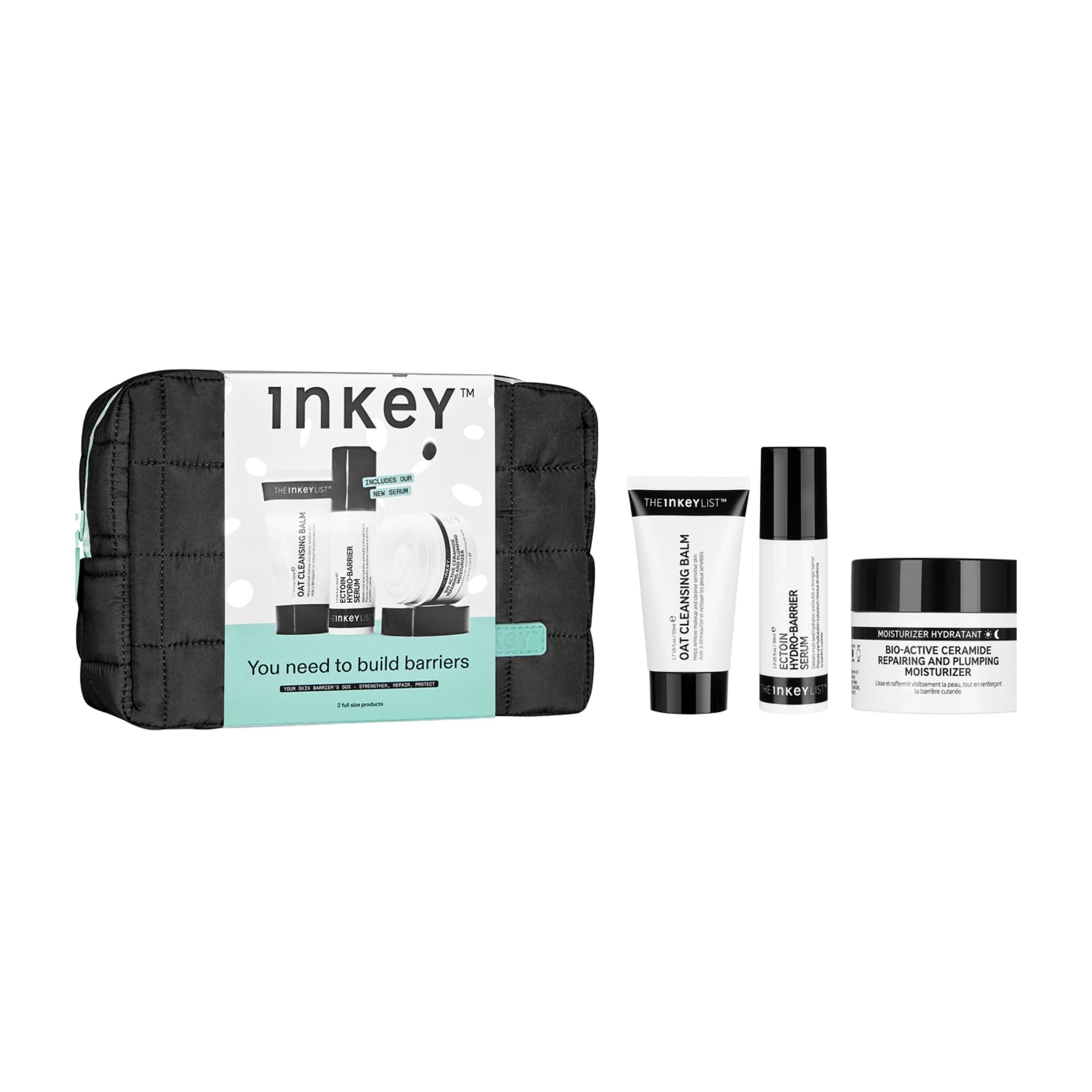 The INKEY List barrier skincare gift set packaging for a complete routine.
