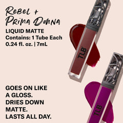 The Lip Bar Prima Donna Liquid Matte Lipstick brinda pigmento vibrante con acabado mate duradero.