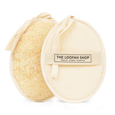 Esponja de baño The Loofah Shop con lufa natural egipcia, exfoliación suave.