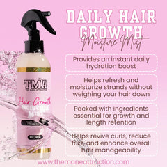 The Mane Attraction ingrédients Aloe Vera Miel Huile Amande Douce — nutriments essentiels pour les cheveux