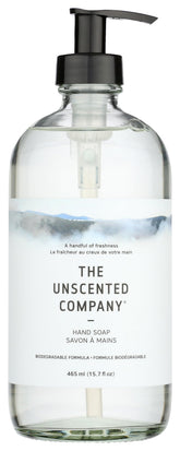 The Unscented Company jabón manos líquido 465ml, uso diario para limpieza suave.
