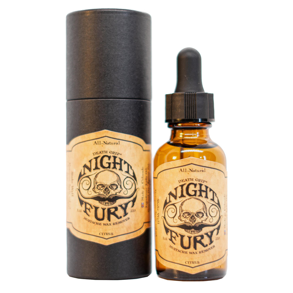 THE VINTAGE GROOMING CO. Night Fury aceite frasco 1oz para suavizar y remover la cera
