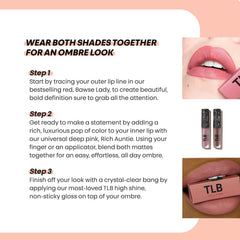 The Lip Bar tono-mauve-rosado: look versátil para diario y ocasiones.
