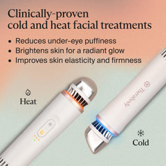 TheraFace Desinflador Facial en modo frío para disminuir hinchazón y ojeras suaves.