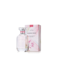 Thymes Kimono Rose, frasco de perfume, aroma envolvente para uso diario.