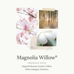 Thymes Magnolia Willow: aplicación de loción para manos, cuidado diario visible.