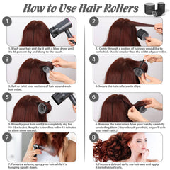 Tidponra rizadores en 4 tamaños para volumen versátil del cabello